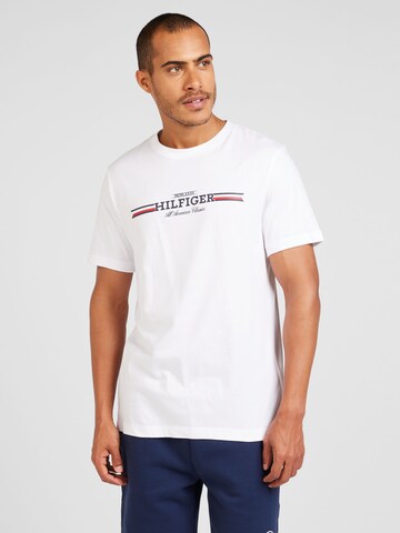 T-Shirt TOMMY HILFIGER en blanc : devant