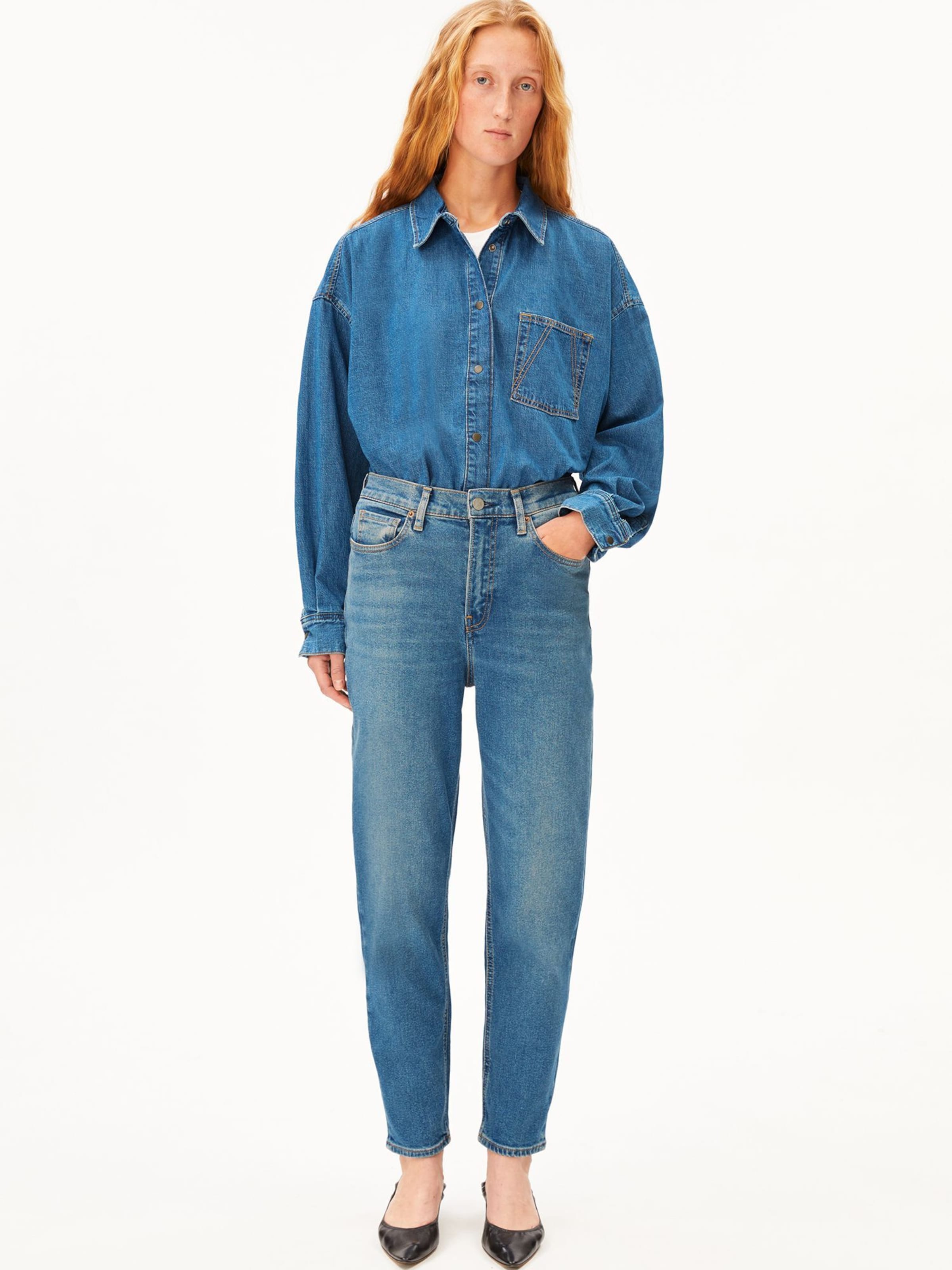 ARMEDANGELS Loosefit Jeans in Blauw: voorkant