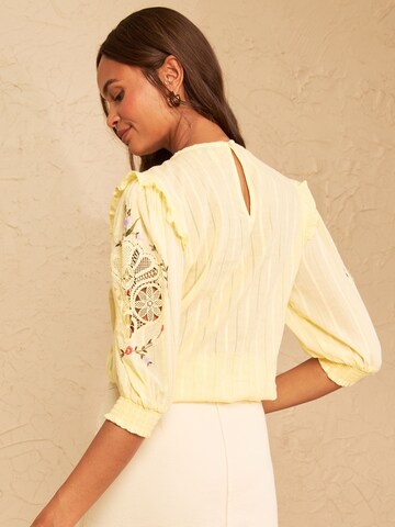 love & roses - Blusa en amarillo