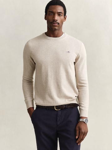 GANT Свитер 'CLASSIC' в Бежевый: спереди