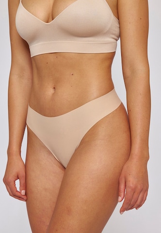 SNOCKS Thong in Beige: front