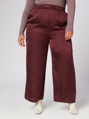 Wide leg Pantaloni 'Lydia' de la Guido Maria Kretschmer Curvy pe roșu: față