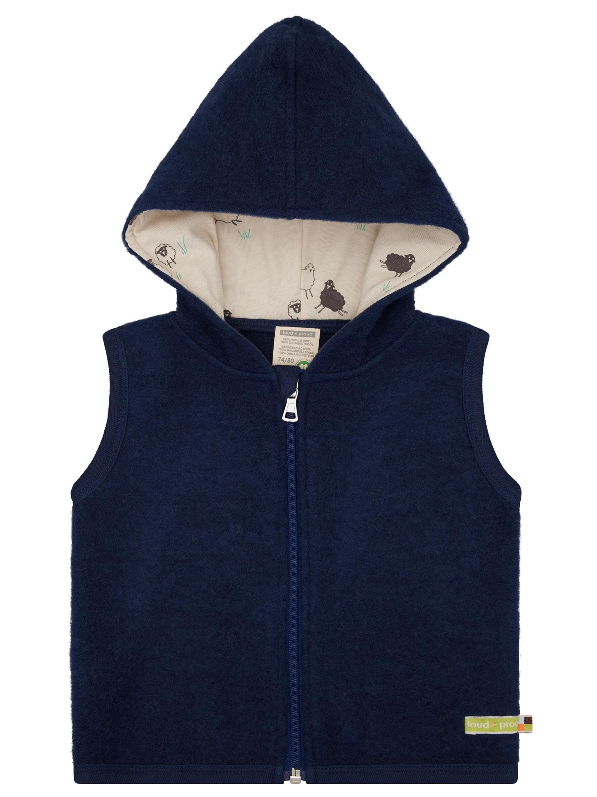 loud + proud Fleecejacke‌‌‌‌‌‌‌‌‌ in Blau: Vorderseite