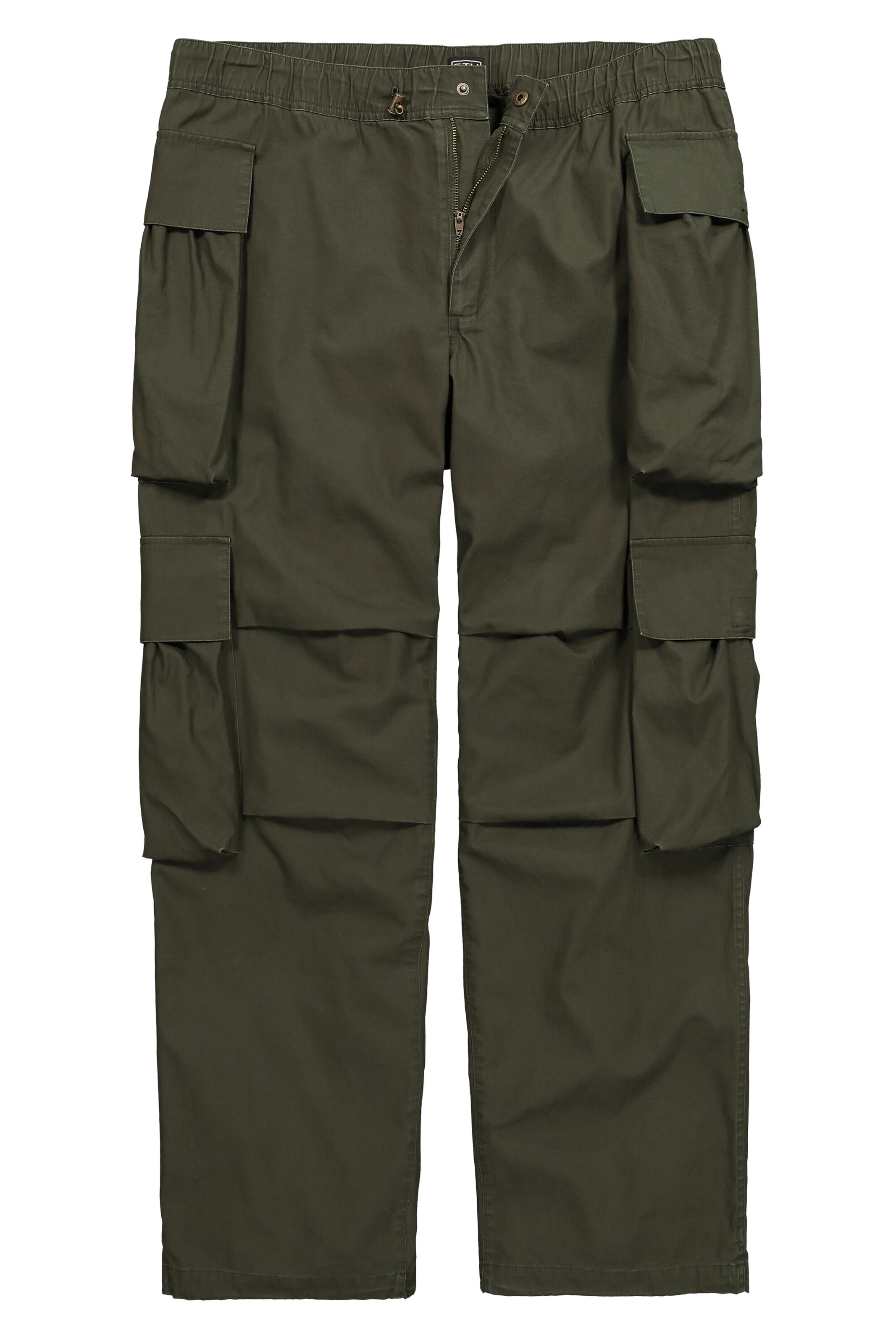STHUGE Loosefit Broek in Groen: voorkant