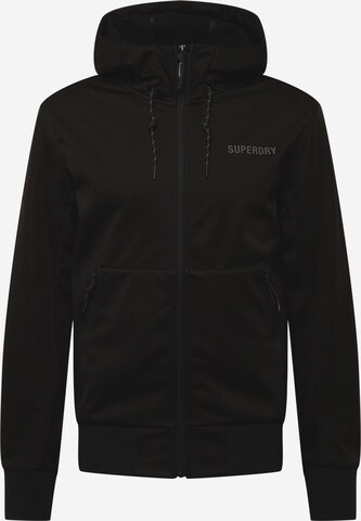 Superdry Sportovní bunda – černá: přední strana