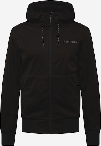 melns Superdry Sporta jaka: no priekšpuses