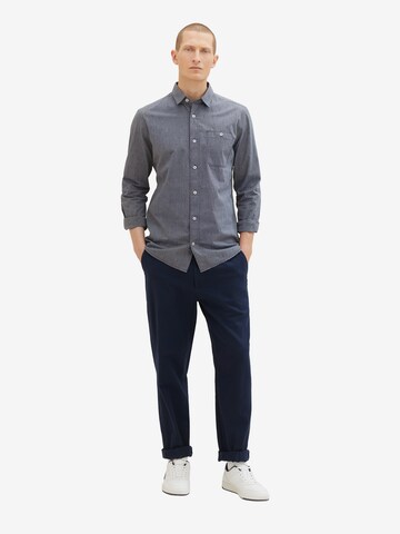 Coupe regular Chemise TOM TAILOR en bleu