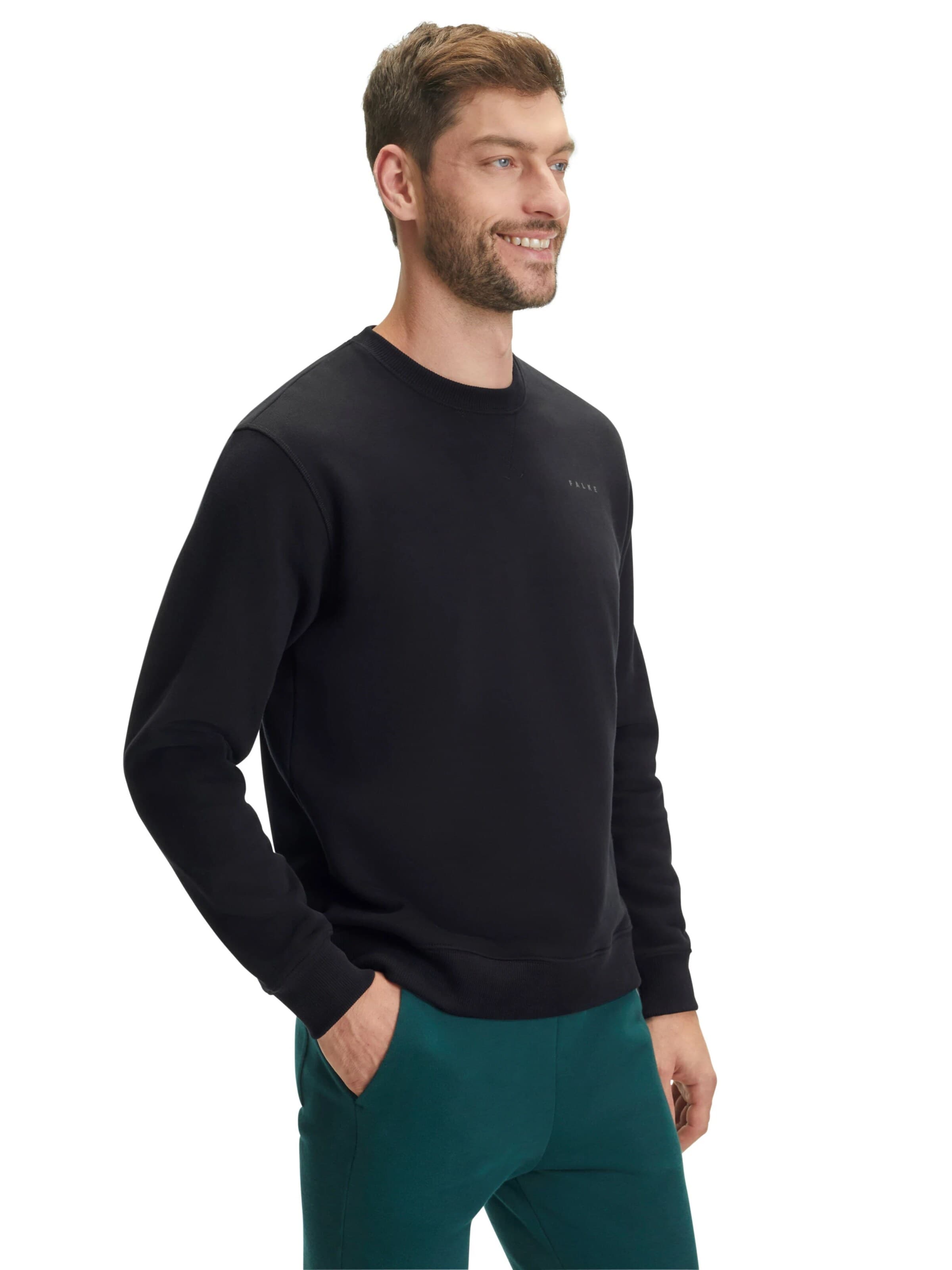 FALKE Sweatshirt 'Sweat'‌‌‌‌‌‌‌‌‌ in Schwarz: Vorderseite