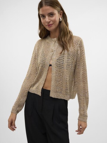 VERO MODA Strickjacke 'LEILANI' in Beige