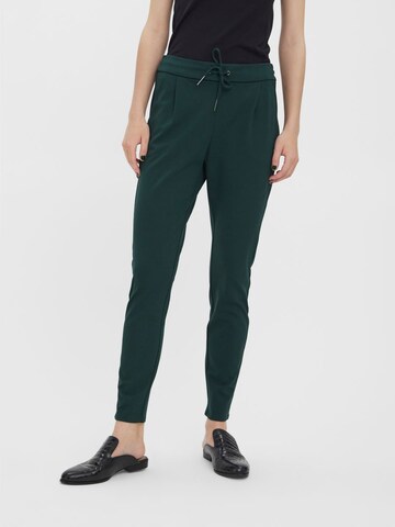 Effilé Pantalon VERO MODA en vert : devant
