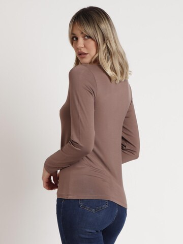 admas - Top 'ADMAS Camiseta Manga Larga Pico Raso para Mujer' en gris