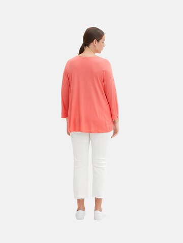 Tom Tailor Women + Shirt in Rood