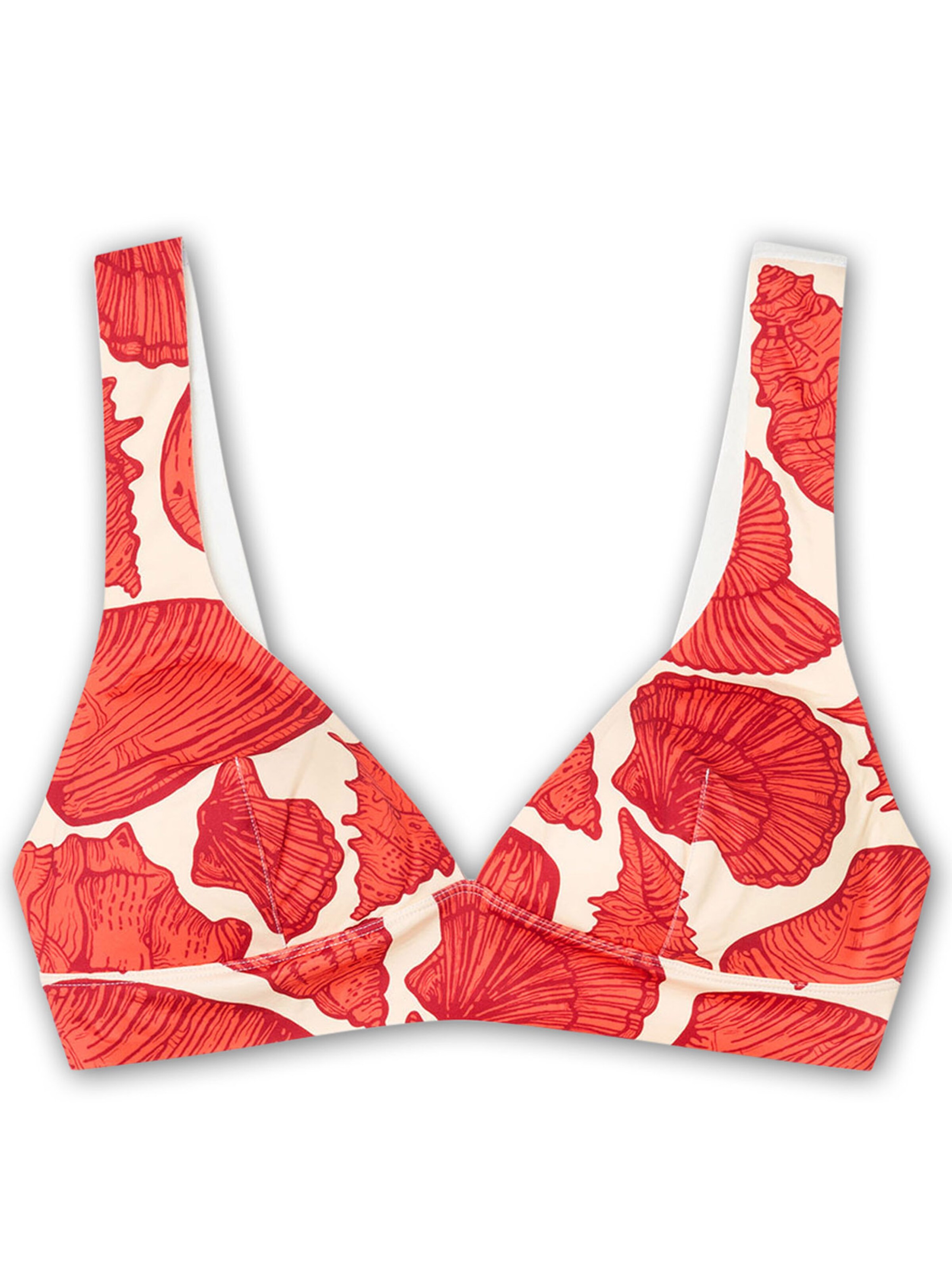 Gisela Сутиен с триъгълни чашки Горнище на бански в червено: отпред