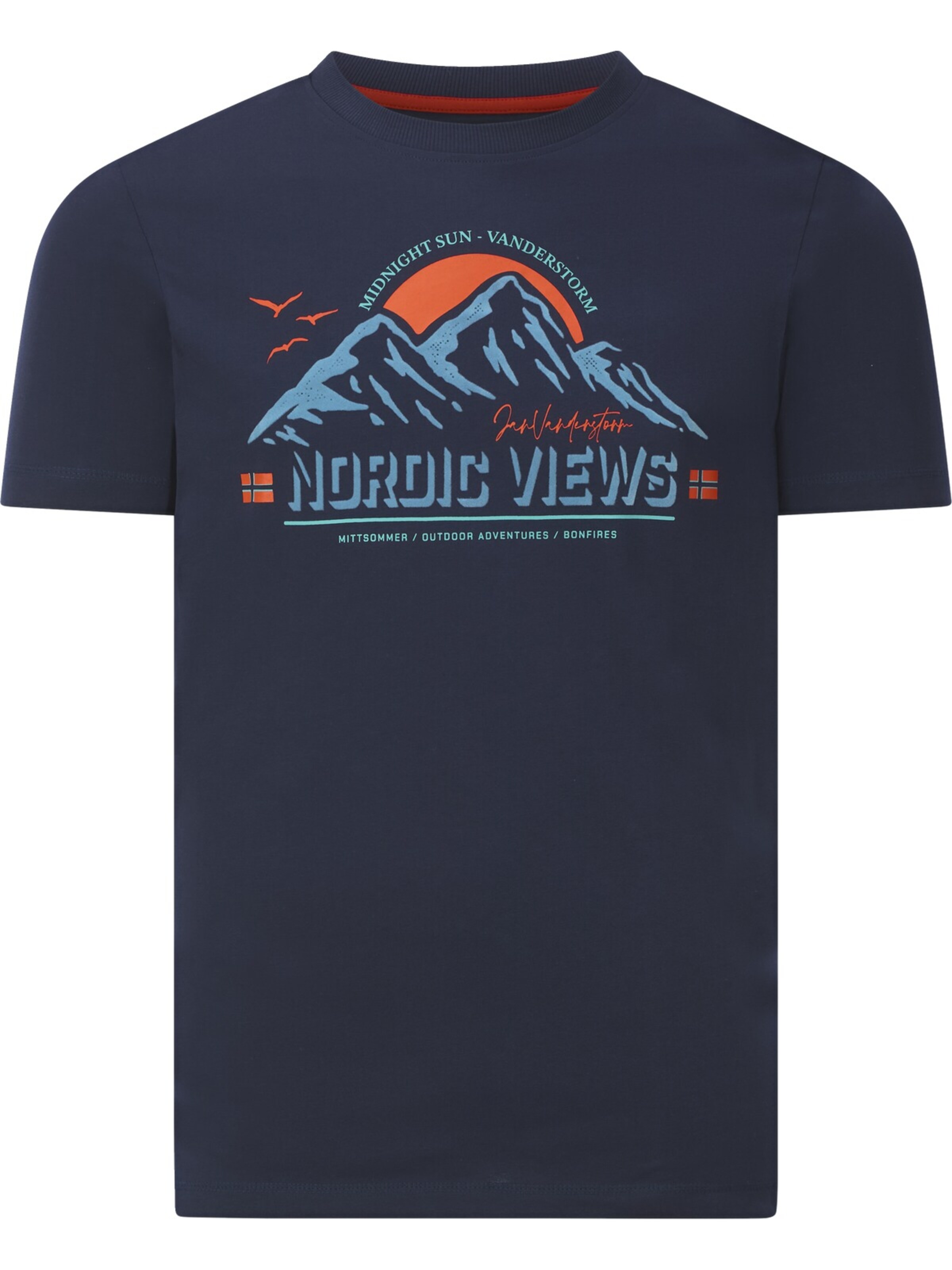 Jan Vanderstorm T-Shirt 'Svenbor' in Blau: Vorderseite