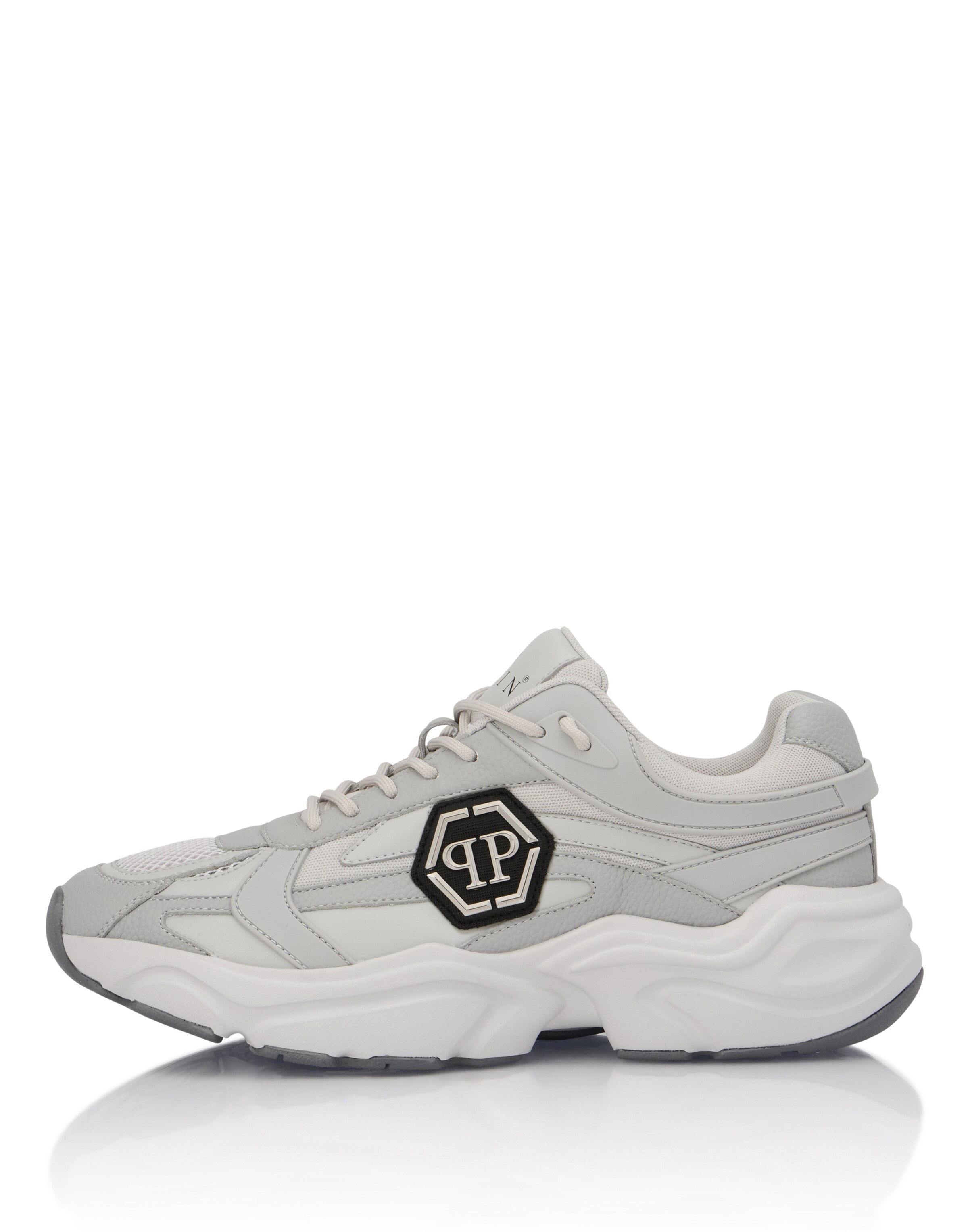 Philipp Plein Sneakers laag in de kleur Grijs / Wit, Productweergave