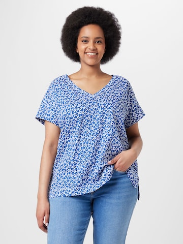 T-shirt Esprit Curves en bleu : devant