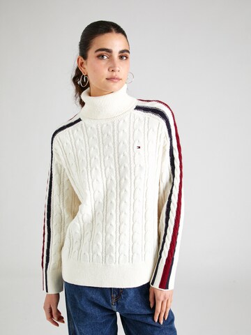 Pull-over TOMMY HILFIGER en beige : devant