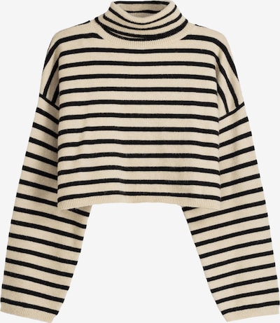 Bershka Pullover in beige / schwarz, Produktansicht