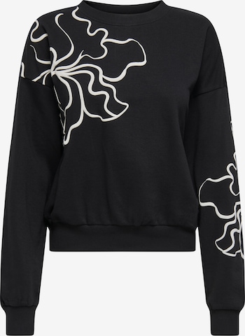 ONLY Sweatshirt 'ONLODESSA' in Zwart: voorkant