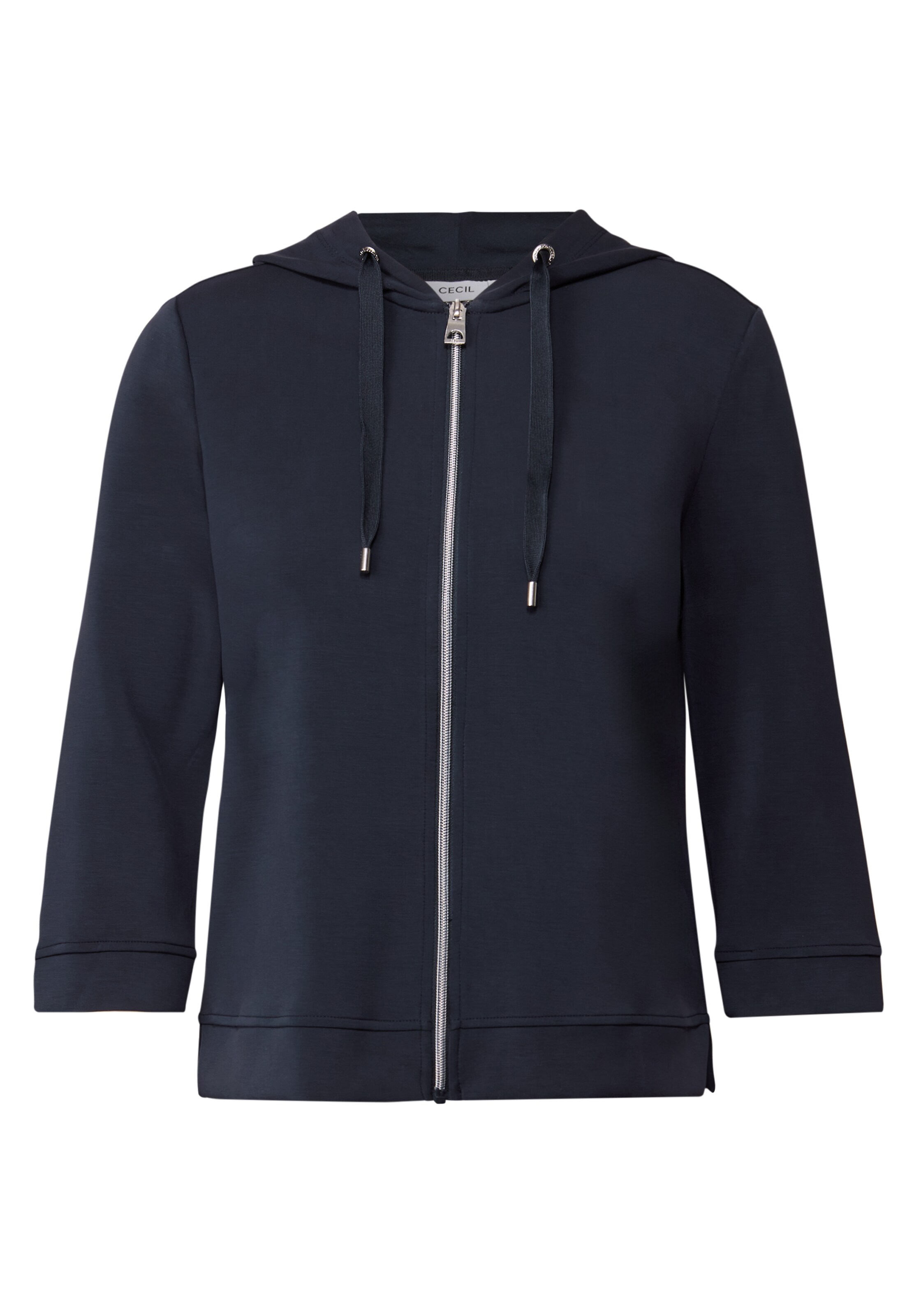 CECIL Zip-Up Hoodie in Blue: front