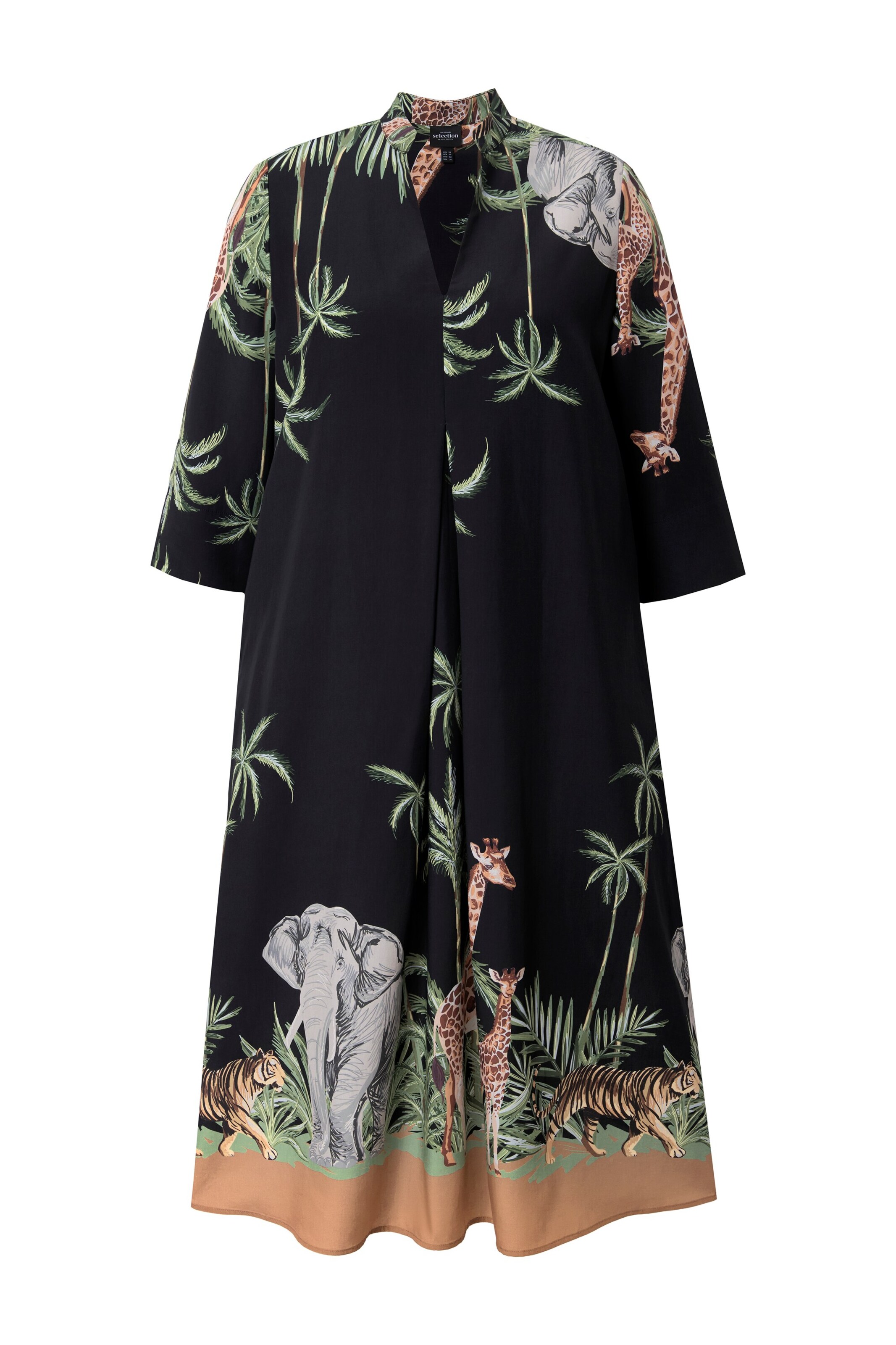 Ulla Popken Jurk in Zwart: voorkant