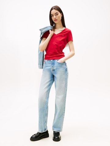 Tommy Jeans Тениска в червено