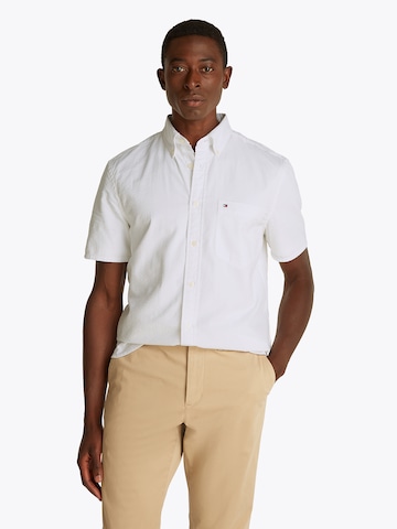TOMMY HILFIGER Regular fit Overhemd 'SEERSUCKER' in Wit: voorkant