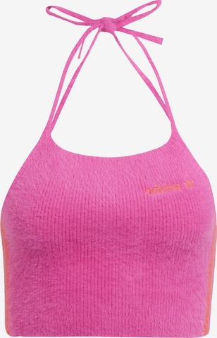 ADIDAS ORIGINALS Neuletoppi 'Fluffy Knitted Halter' värissä vaaleanpunainen: etupuoli