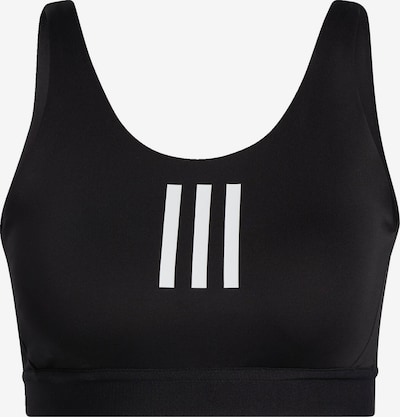 ADIDAS PERFORMANCE Soutien-gorge de sport en noir / blanc, Vue avec produit