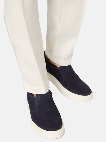 Boggi Milano - Sapatilhas slip-on em azul: frente