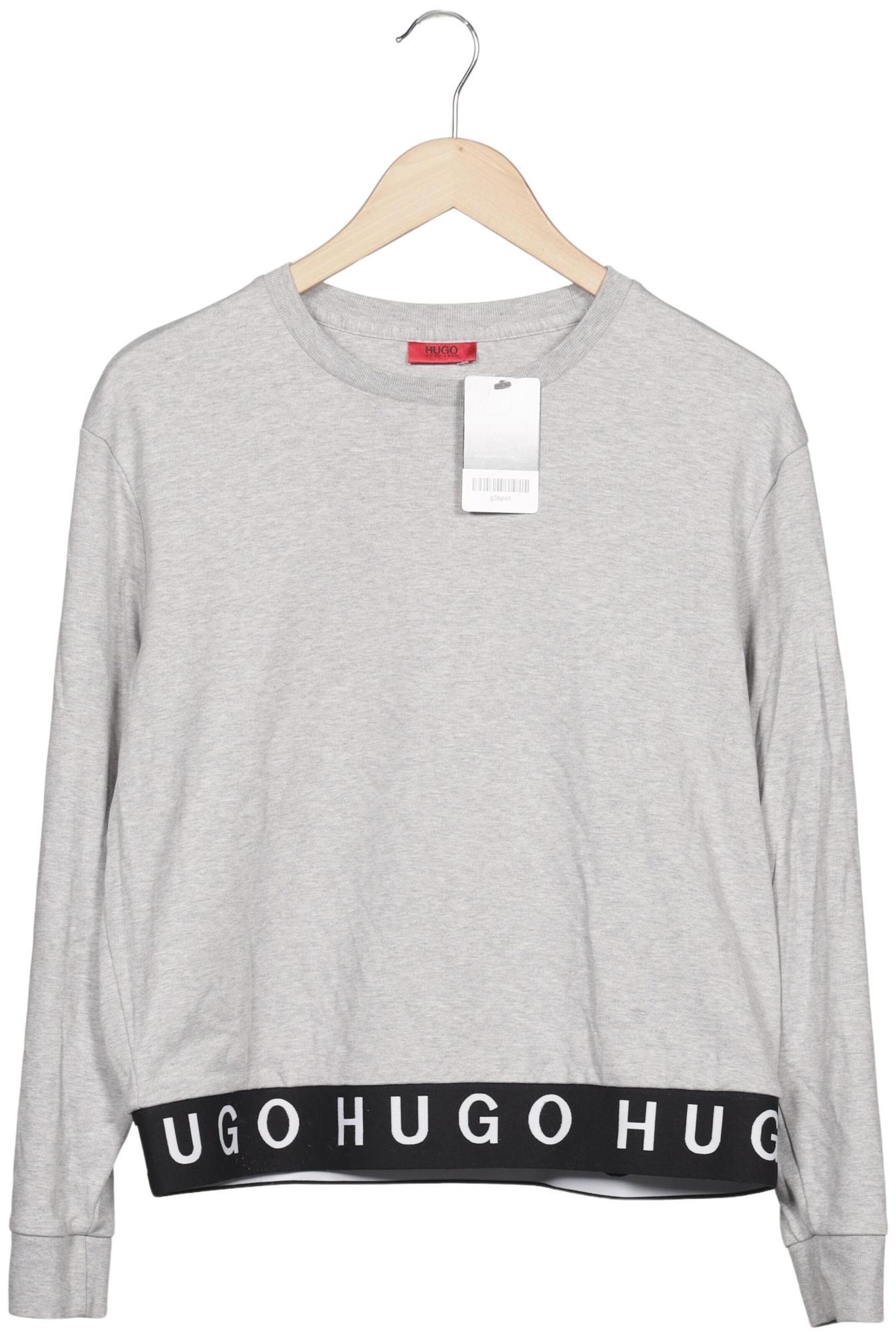 HUGO Sweatshirt & Zip-Up Hoodie in M in Grey: front