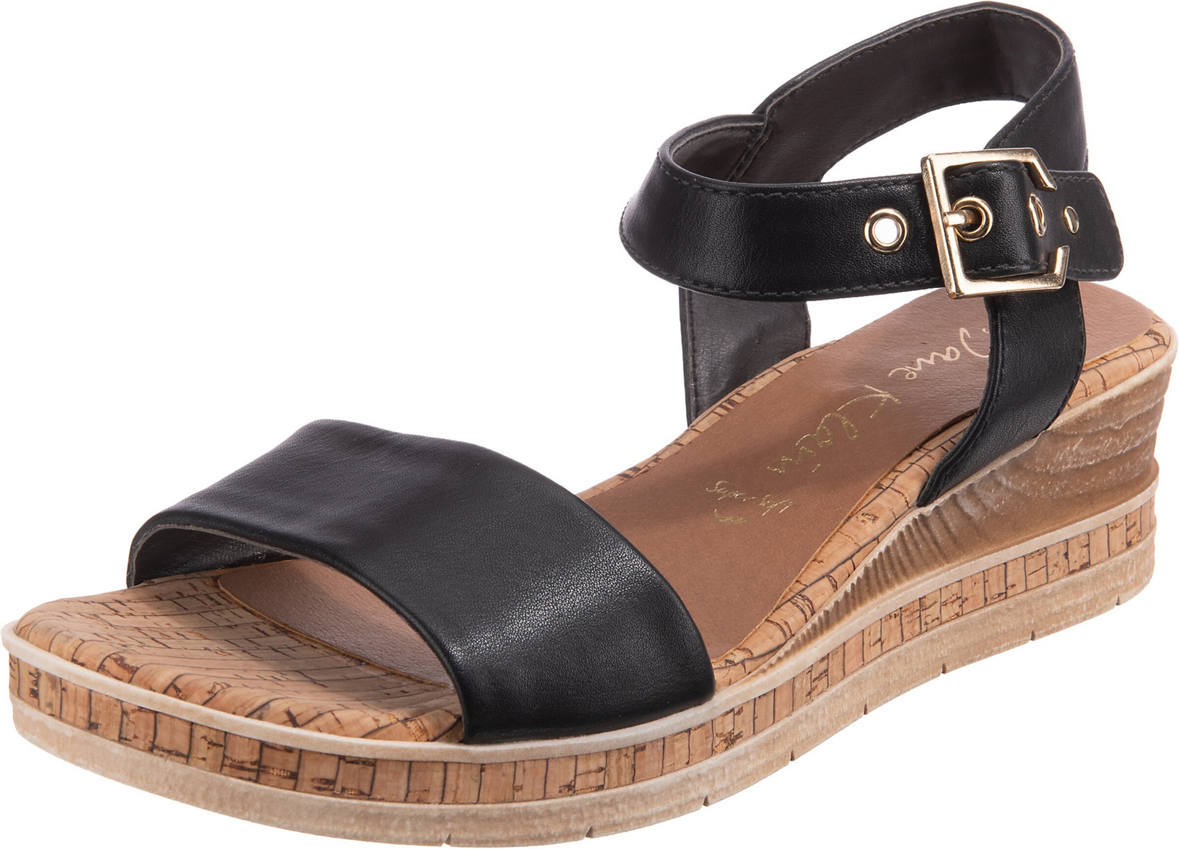 JANE KLAIN Sandale in Schwarz: Vorderseite