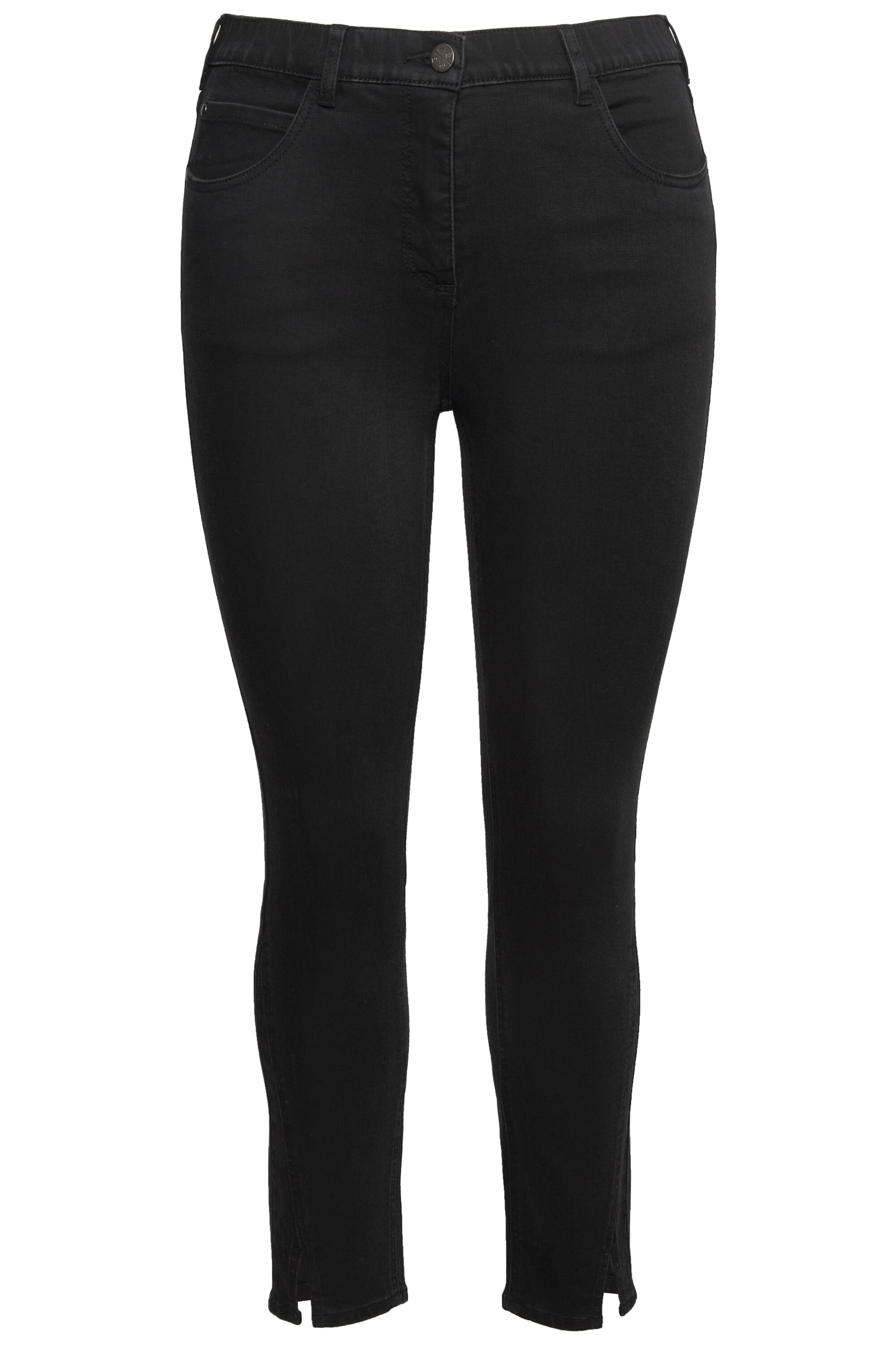 Ulla Popken Skinny Jeans in Zwart: voorkant