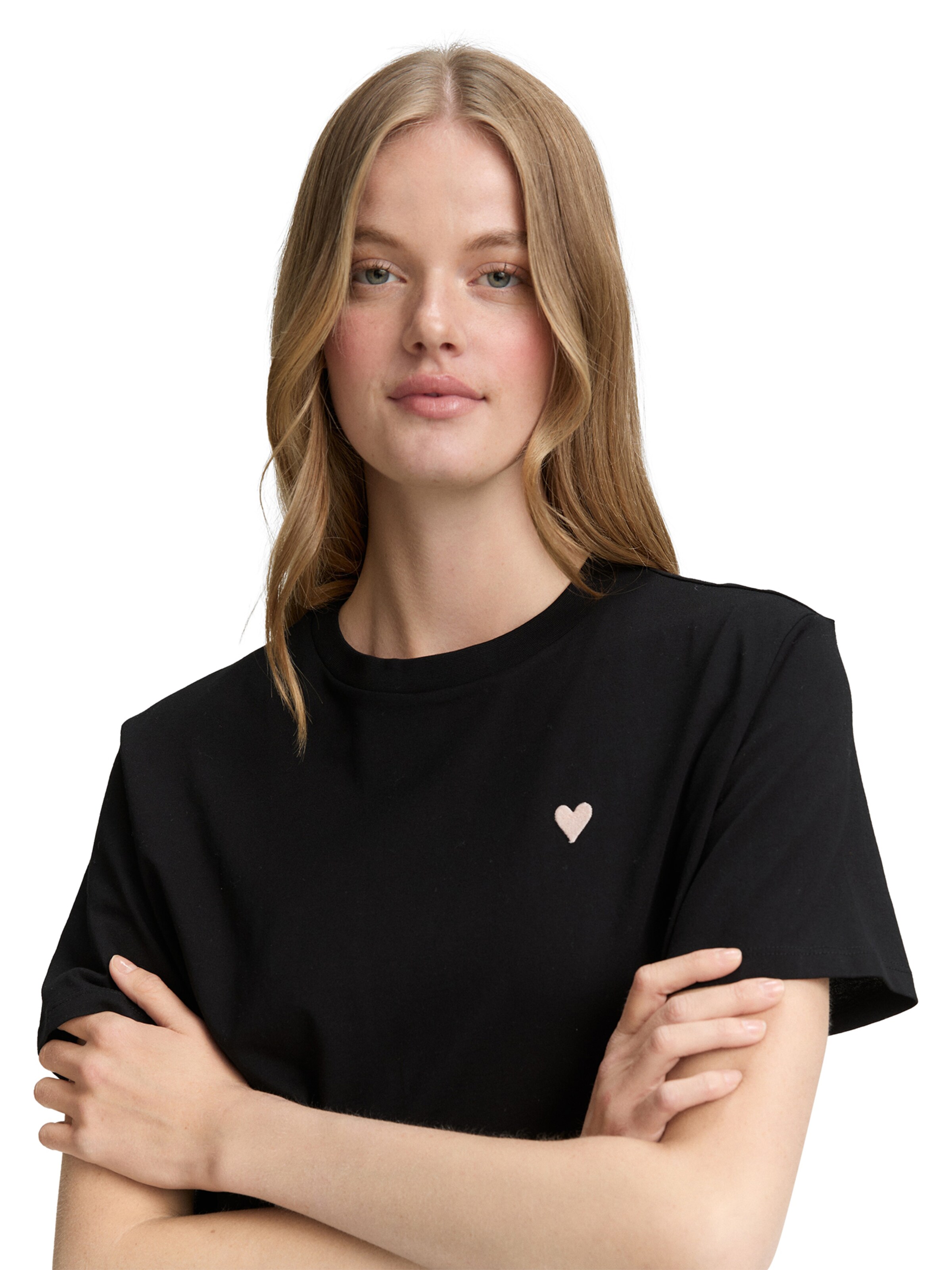 TOM TAILOR Majica | črna barva