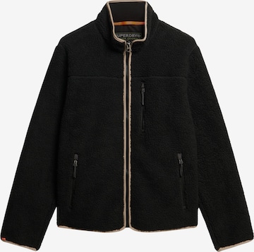 Veste en polaire Superdry en noir : devant