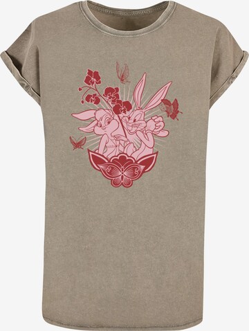 ABSOLUTE CULT T-Shirt  'Looney Tunes - Bunny' in Braun: predná strana