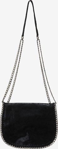Borsa a spalla di faina in nero: frontale