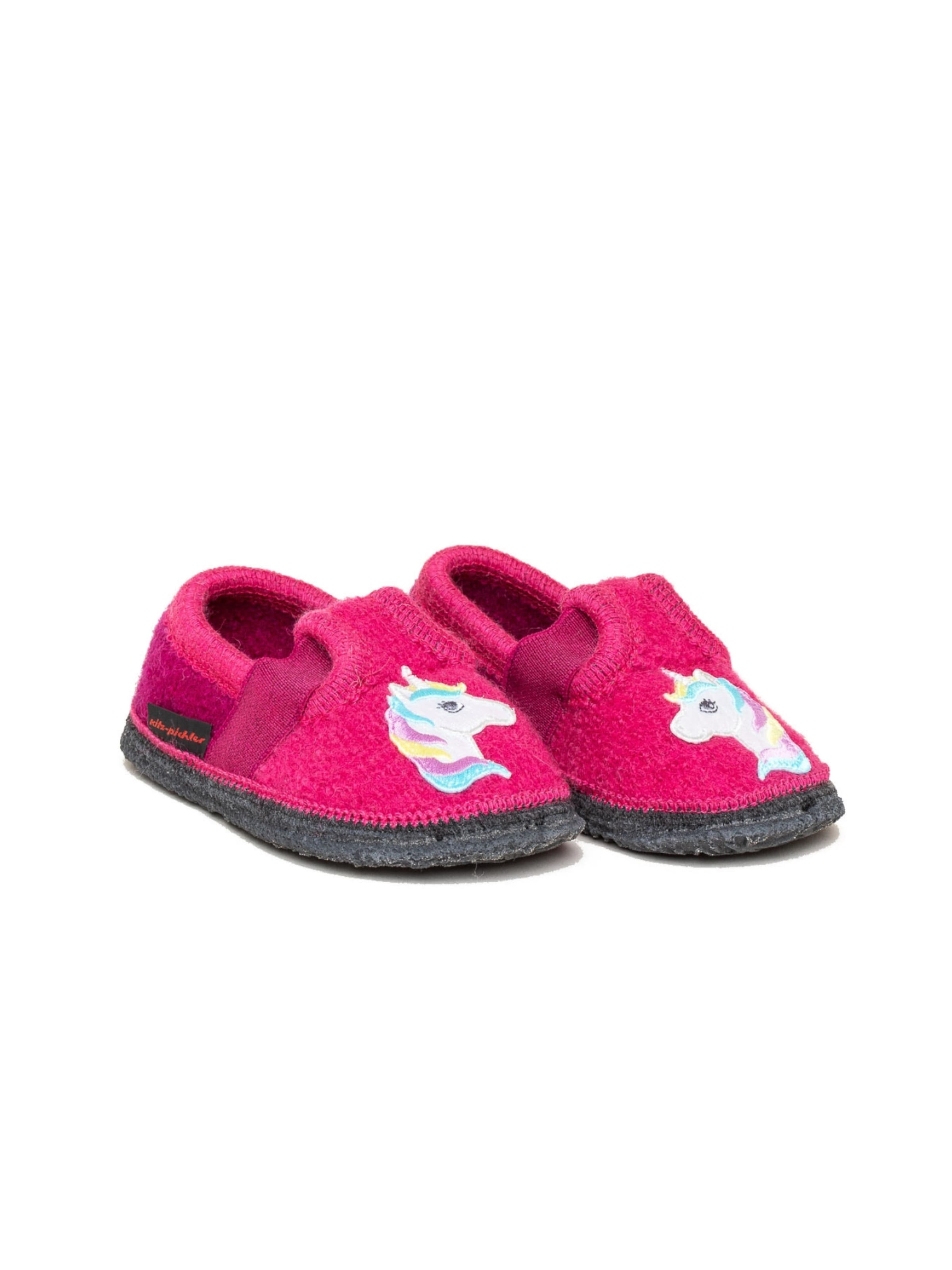 kitz-pichler Hausschuh 'Walkpantoffel Bobby Appl. Einhorn'‌‌‌‌‌‌‌‌‌‌ in Pink