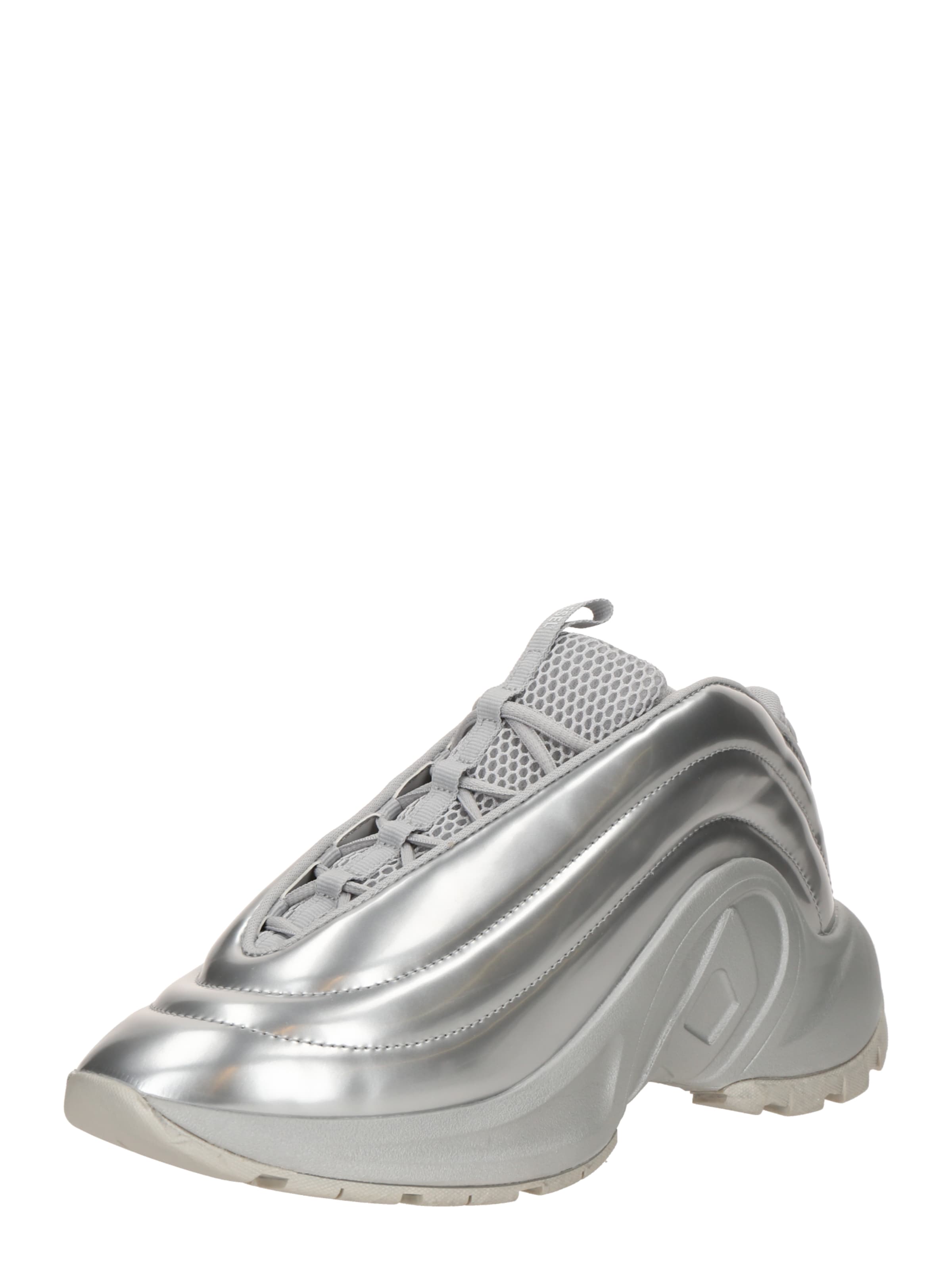 DIESEL Sneaker low i sølv: forside