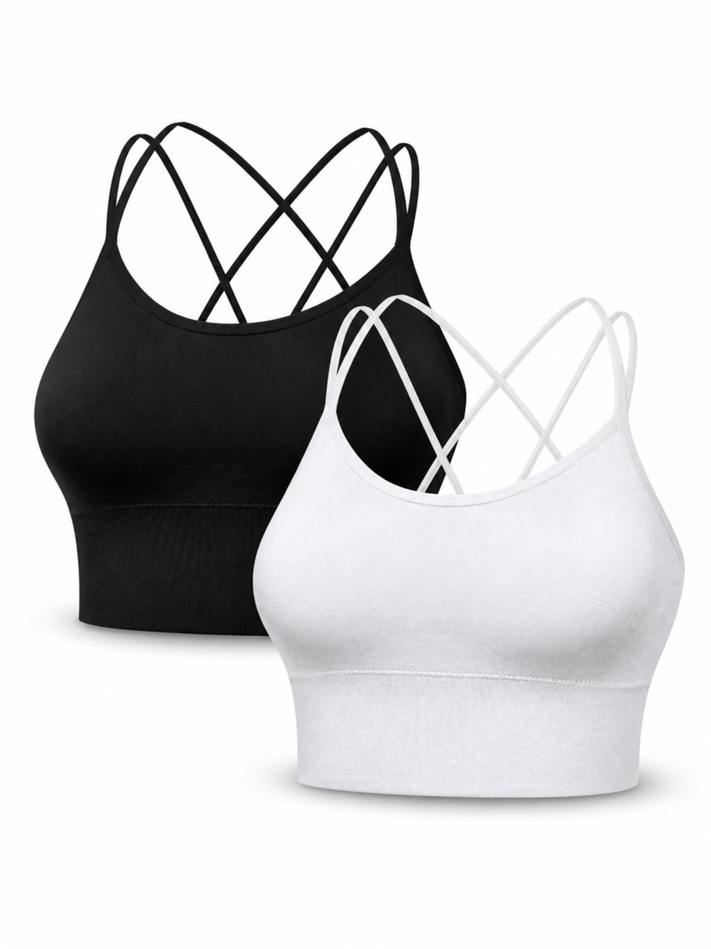 AOTTORI Bustier Sport-BH‌‌‌‌ in Schwarz: Vorderseite