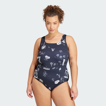 ADIDAS SPORTSWEAR Bralette Active Swimsuit 'Brand Love' in Blue: front