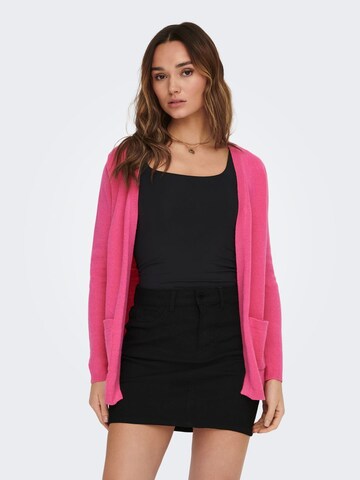 JDY Knit Cardigan 'MARCO' in Pink: front