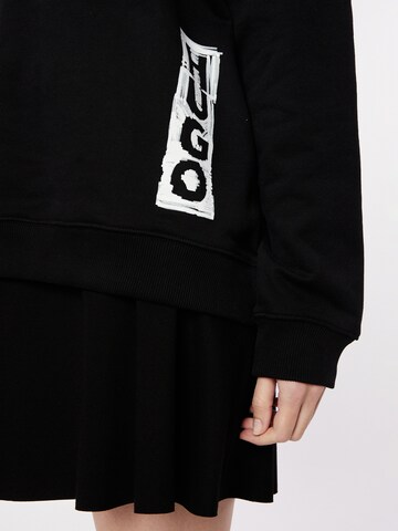 HUGO Sweatshirt 'Deroxane' in Zwart
