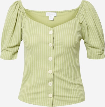 Warehouse Blouse in Groen: voorkant