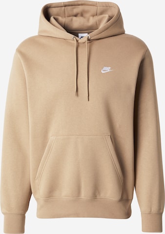 Nike Sportswear Sweatshirt 'CLUB' in Beige: voorkant