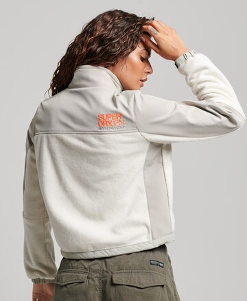 Superdry Fleece Jacket 'Hybrid Trekker' in Beige