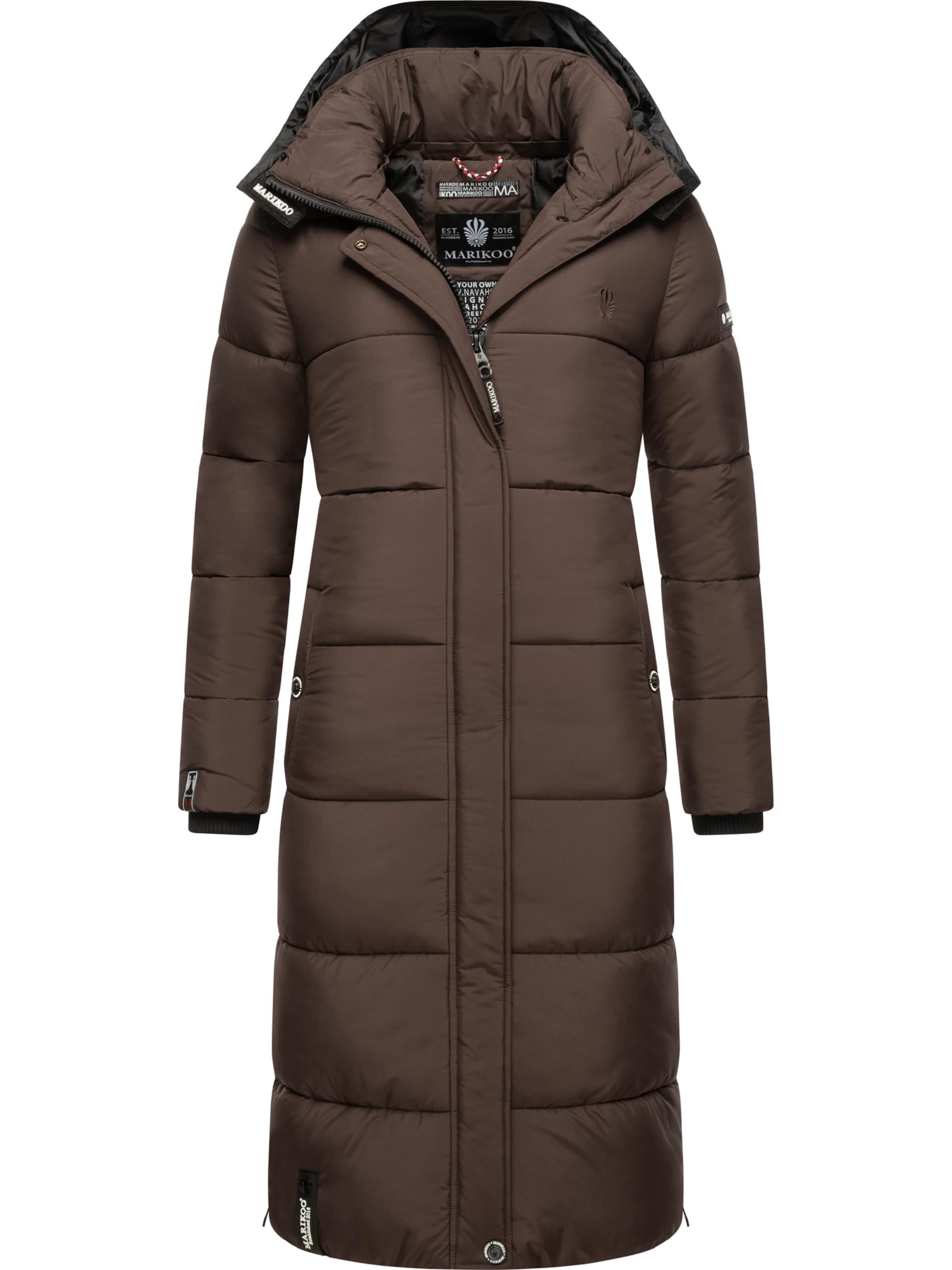 Manteau d’hiver MARIKOO en marron : devant