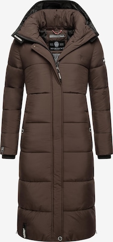 Manteau d’hiver MARIKOO en marron : devant