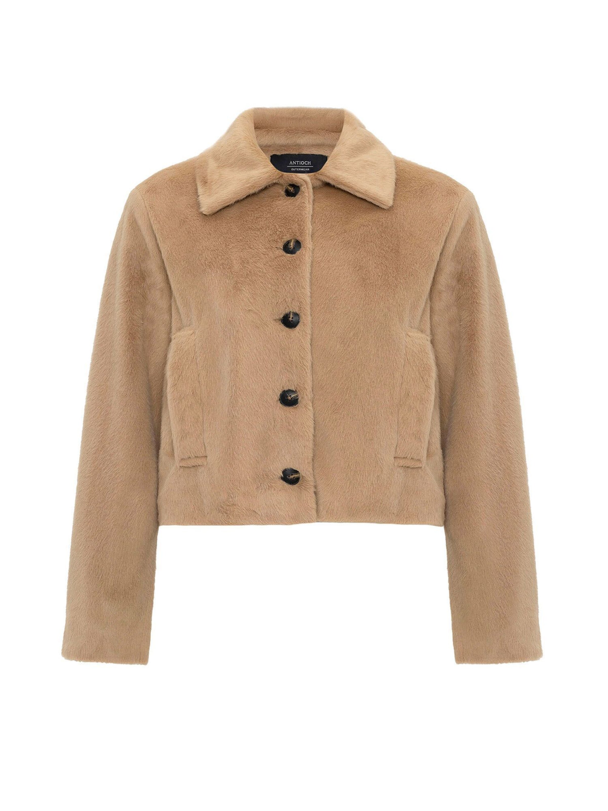 Antioch Veste mi-saison en camel, Vue avec produit