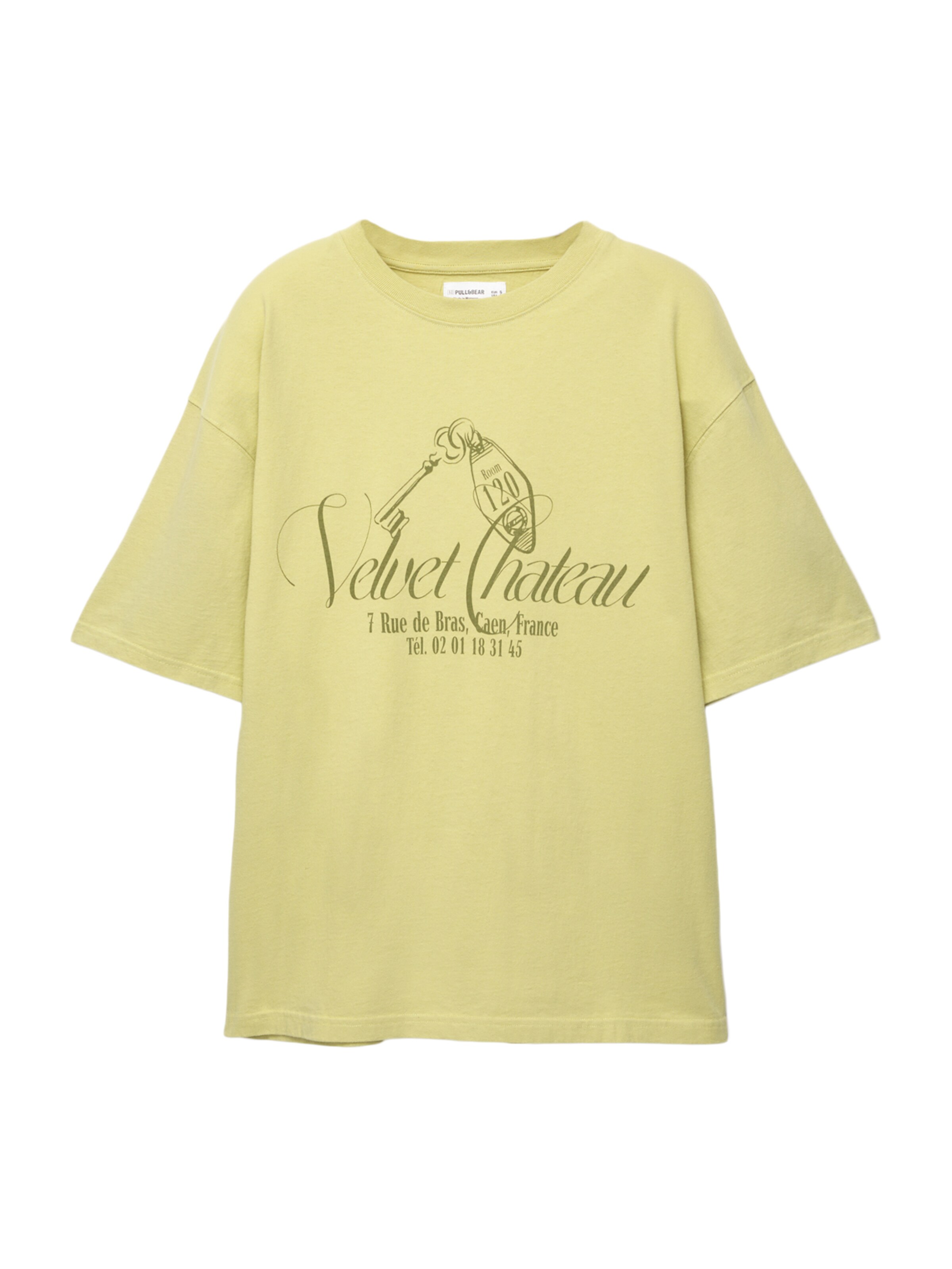 Pull&Bear Shirt 'HOTEL LIMA' in Green: front